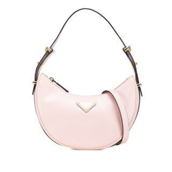 Prada Arke Shoulder Bag Triangle Pink Leather - Picture 1 of 8